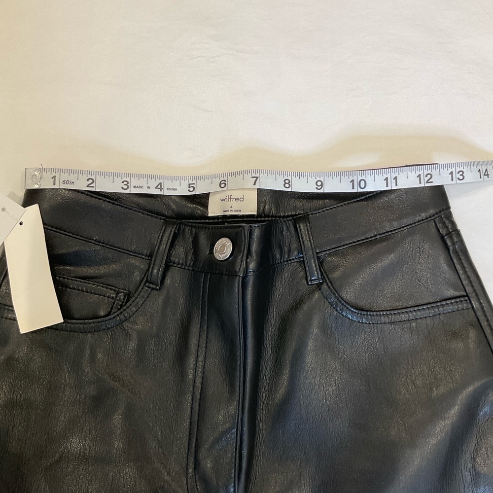 Wilfred The Melina Vegan Leather High-waisted Pant Black Size 4 - Picture 12 of 16